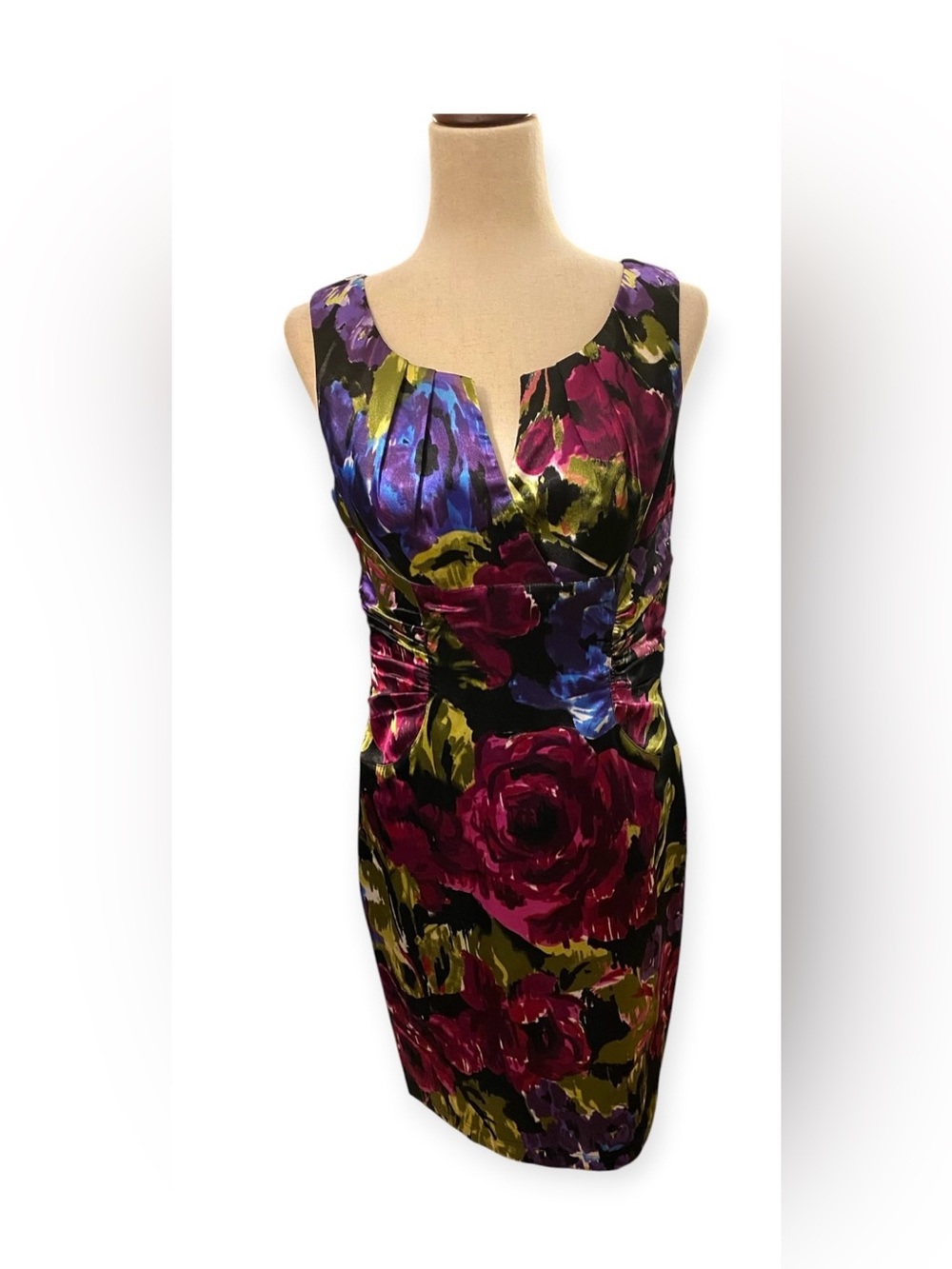 Adrianna Papell Floral Sleeveless Dress, Size 10p